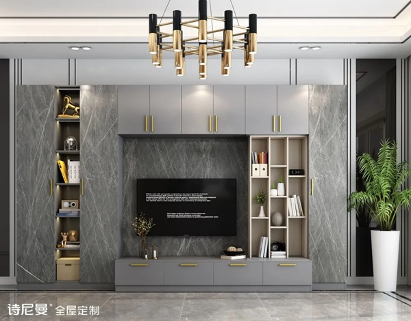 诗尼曼全屋定制|20款电视柜效果图