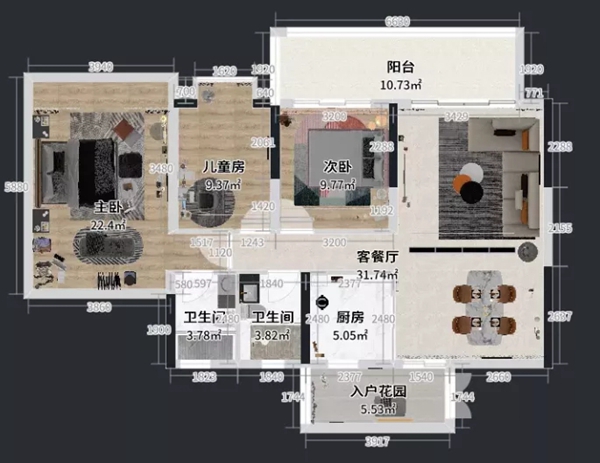 兔宝宝全屋定制|130㎡现代简约，简洁大气的家