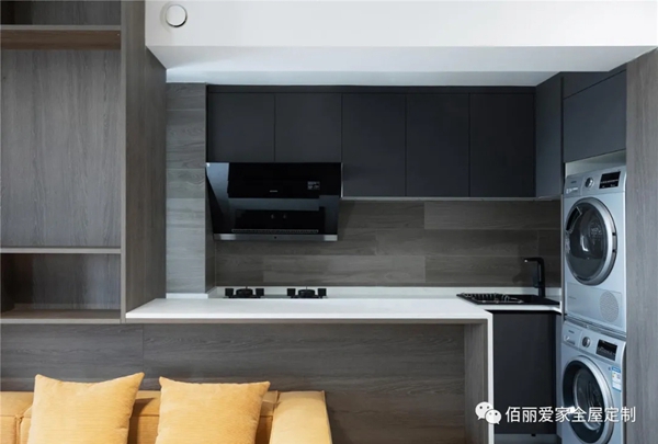 佰丽爱家全屋定制|90后男生的35㎡单身公寓,麻雀虽小却五脏俱全!