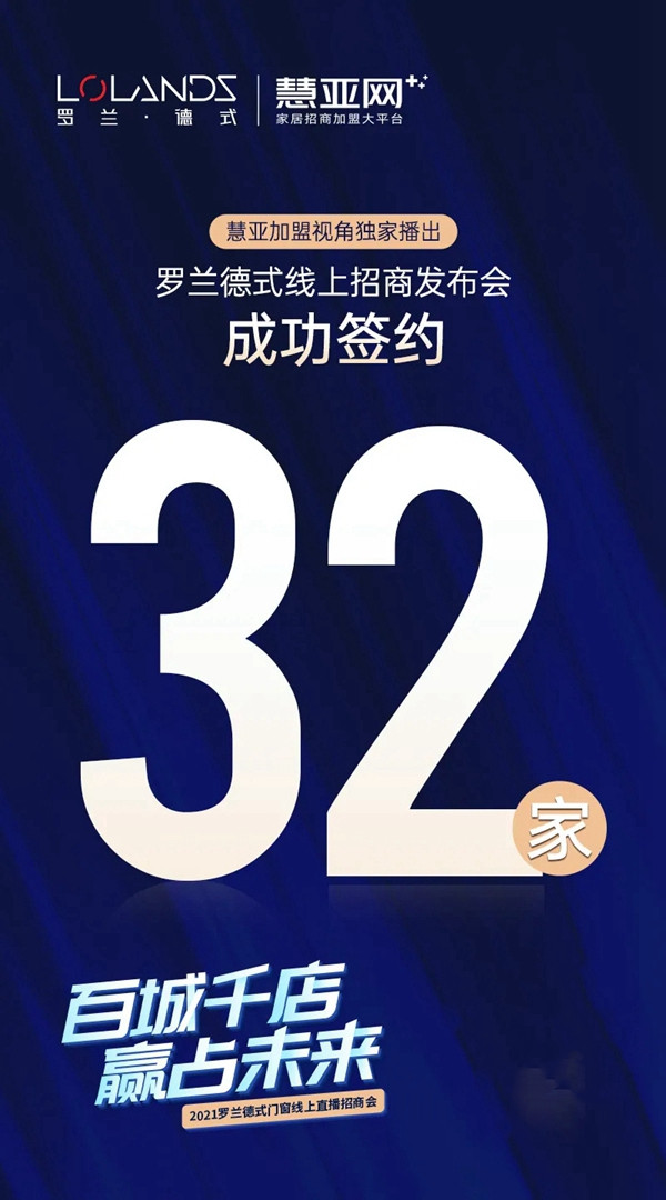 罗兰德式门窗招商直播会成功锁定32城+！