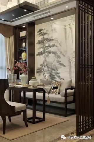 佰丽爱家全屋定制|140平新中式风装修,一步一景展禅意古韵! 佰丽爱家全屋定制|140平新中式风装修,一步一景展禅意古韵!