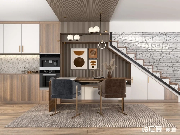 诗尼曼全屋定制|楼梯柜这样设计，家里多出一间房