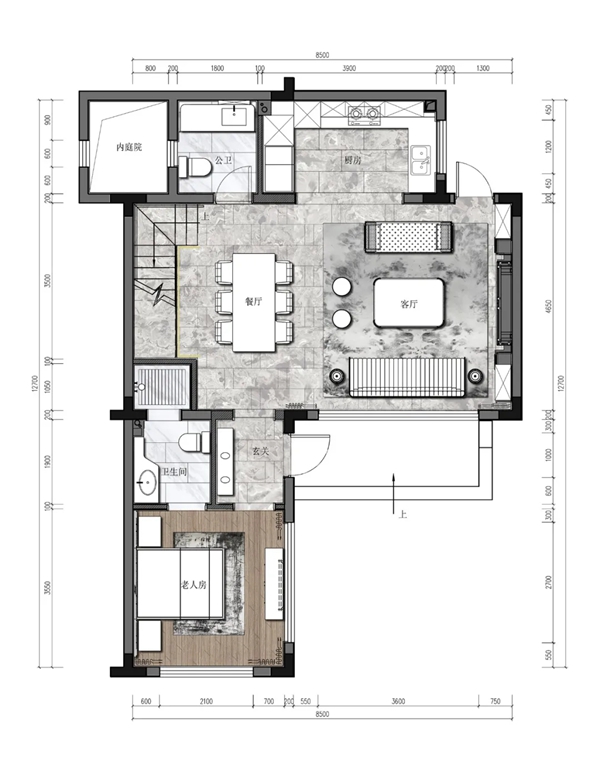 卡诺尼全屋定制|194㎡现代中式，永不过时的儒雅风格