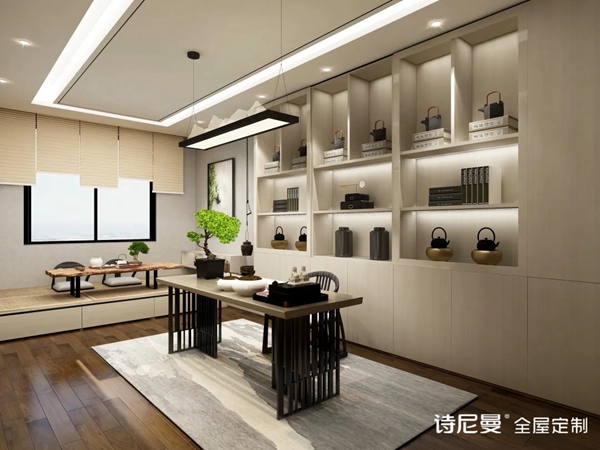 诗尼曼全屋定制|这7个新中式书房美绝了! 诗尼曼全屋定制|这7个新中式书房美绝了!