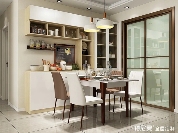 诗尼曼全屋定制|餐边柜只用来收纳?你只用到它30%的功能!