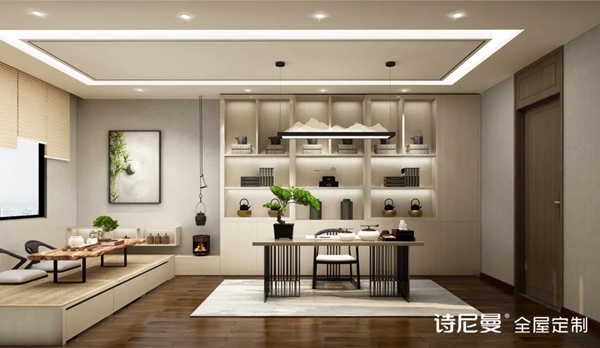 诗尼曼全屋定制|这7个新中式书房美绝了! 诗尼曼全屋定制|这7个新中式书房美绝了!
