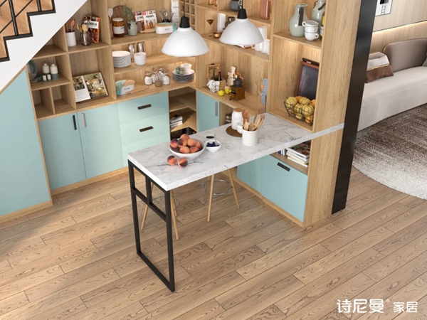 诗尼曼全屋定制|楼梯柜这样设计，家里多出一间房