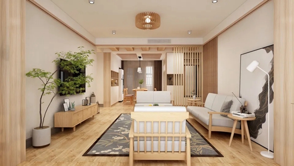 兔宝宝全屋定制|154㎡简约清新日式风装修，阳台的设计真心赞~