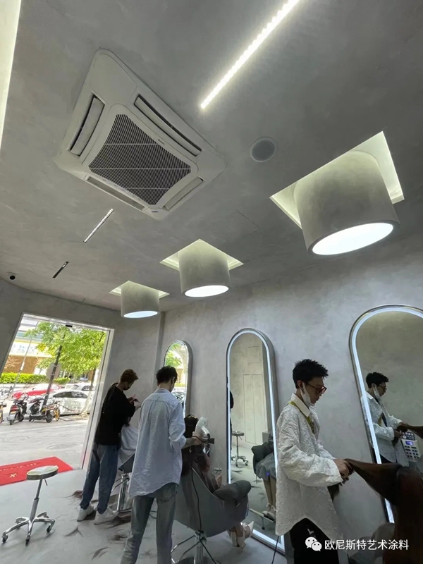欧尼斯特涂料：微水泥，低奢、极简、墙顶地一体无缝链接