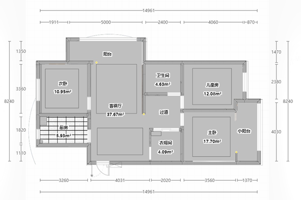 客来福全屋定制|128㎡三室两厅，现代轻奢的家