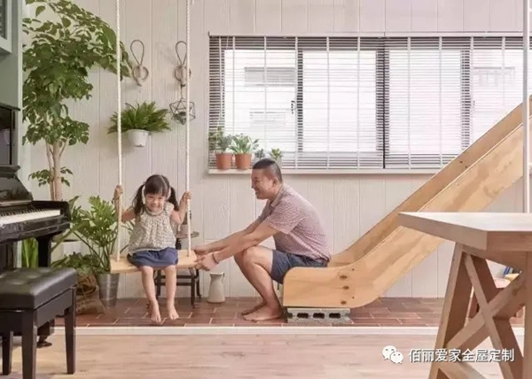 佰丽爱家全屋定制|这对夫妻把游乐场搬进了139㎡的家！