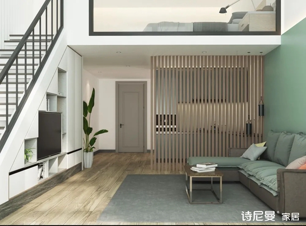 诗尼曼全屋定制|楼梯柜这样设计，家里多出一间房