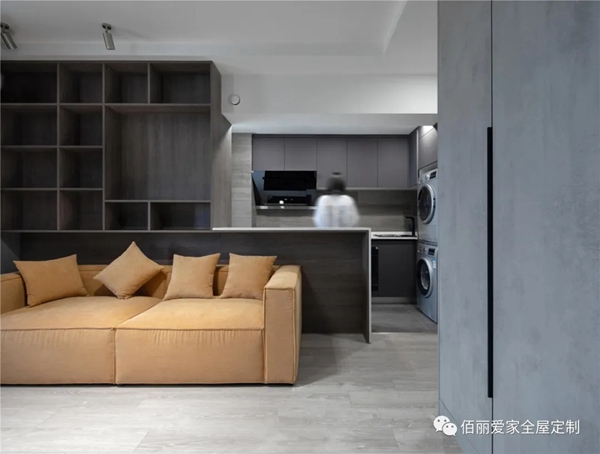 佰丽爱家全屋定制|90后男生的35㎡单身公寓,麻雀虽小却五脏俱全!