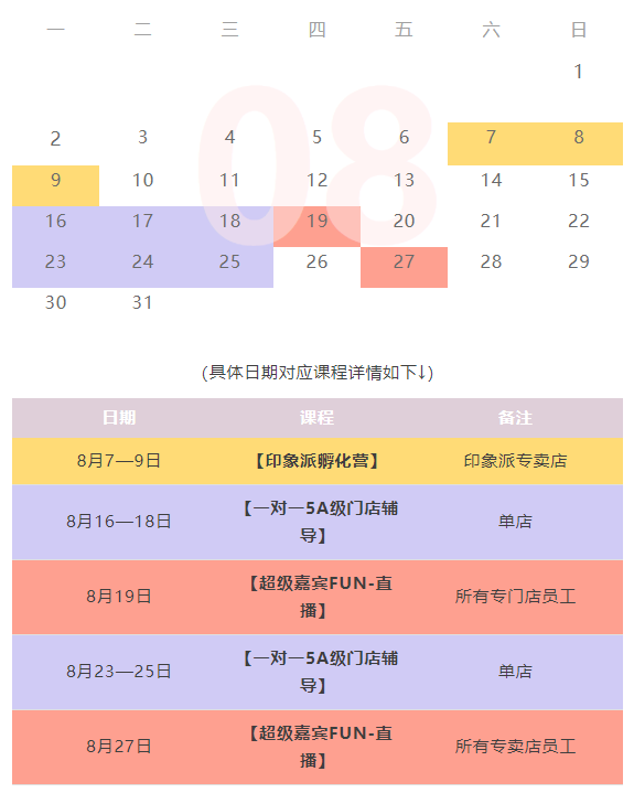 摩力克|秋季新品卖点最强攻略！8月课程你绝对不容错过！
