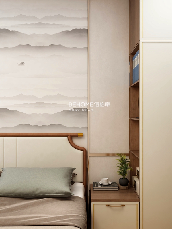 佰怡家全屋家居设计案例|清浅雅致的新中式空间