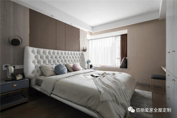 佰丽爱家全屋定制|120㎡现代轻奢风3居室，空间干净利落！