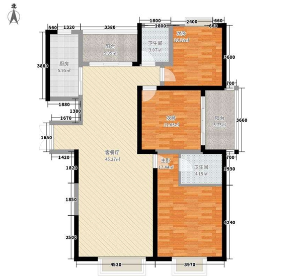 玛格全屋定制|132㎡美式风,阳台一分为二