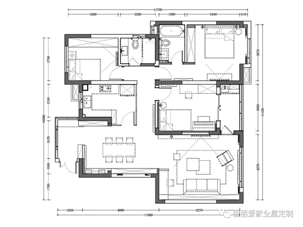 佰丽爱家全屋定制|书房、客厅一体化设计，既能娱乐又能阅读