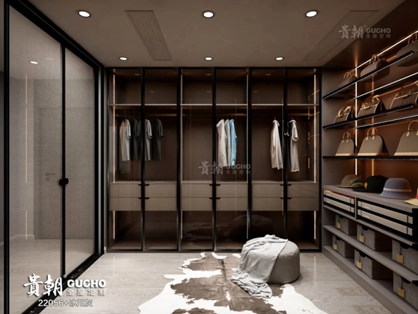 贵朝全屋定制|玻璃柜门，极简轻奢风的完美演绎！