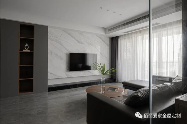 佰丽爱家全屋定制|140㎡现代风3居室，集办公、休息于一体的设计