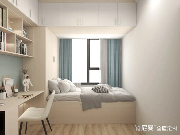 诗尼曼全屋定制|你一定也担心过榻榻米床上衣柜拿取衣物麻烦的问题