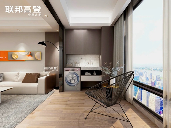 联邦高登全屋定制|客厅就60㎡，集齐了六大功能区！