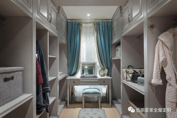 佰丽爱家全屋定制|190㎡美式新古典风格3居室，将美式元素融入现代古典风格