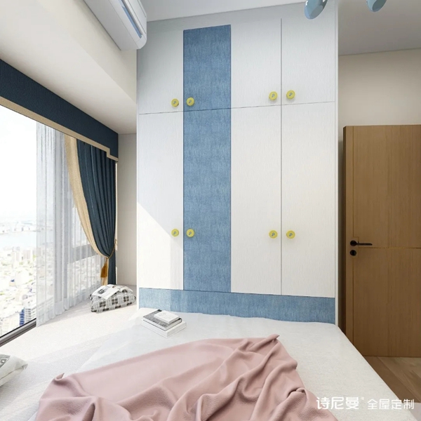 诗尼曼全屋定制|你一定也担心过榻榻米床上衣柜拿取衣物麻烦的问题