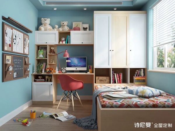 诗尼曼全屋定制|你一定也担心过榻榻米床上衣柜拿取衣物麻烦的问题