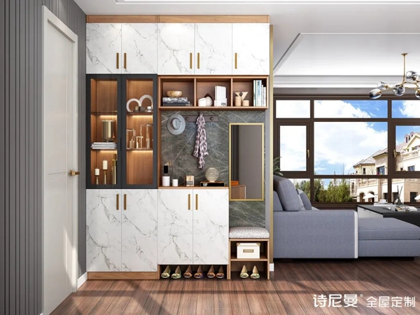  诗尼曼全屋定制|1㎡的玄关柜怎样设计？看这20张效果图就知道了！