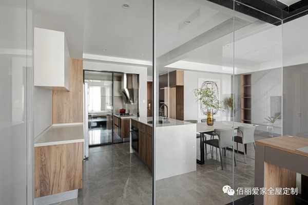 佰丽爱家全屋定制|140㎡现代风3居室，集办公、休息于一体的设计