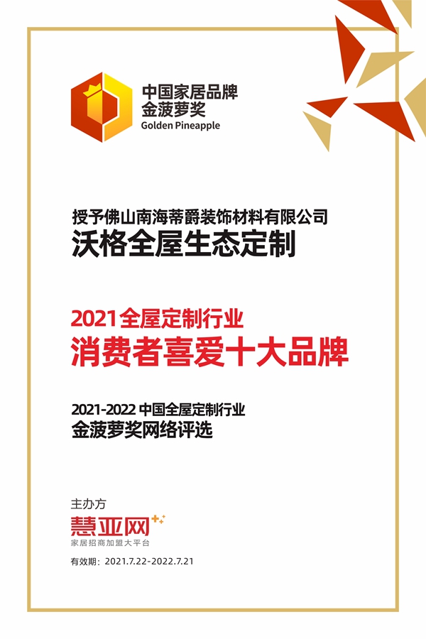沃格全屋生态定制丨第六届中国大定制家居营销发展论坛暨品牌盛典重磅揭晓