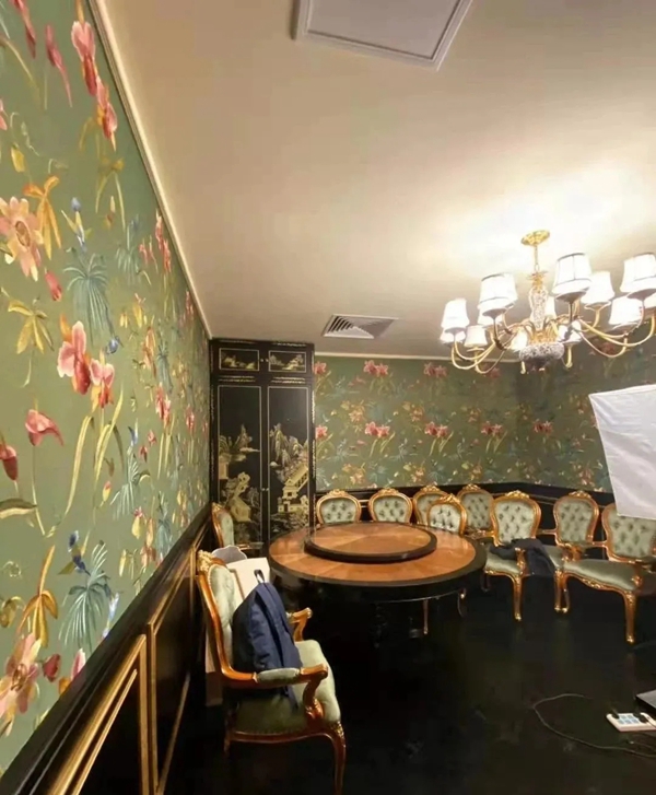 摩登野兽软装这款墙布用在了《北辙南辕》最美餐厅设计里