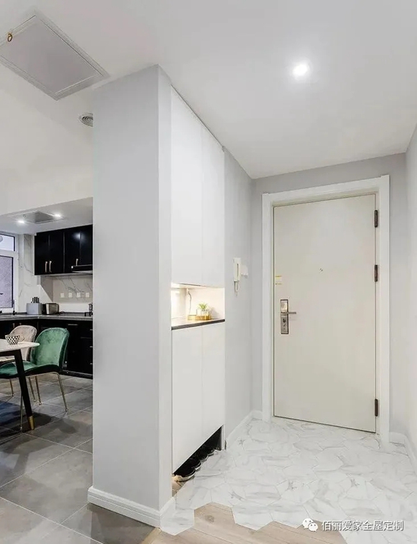 佰丽爱家全屋定制|告别脏乱玄关，4种定制玄关柜设计参考！