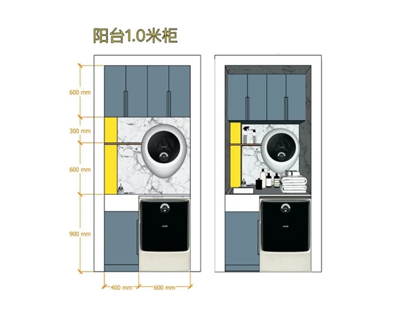 艾高家居|这样美观实用的阳台柜，还不多来几个？