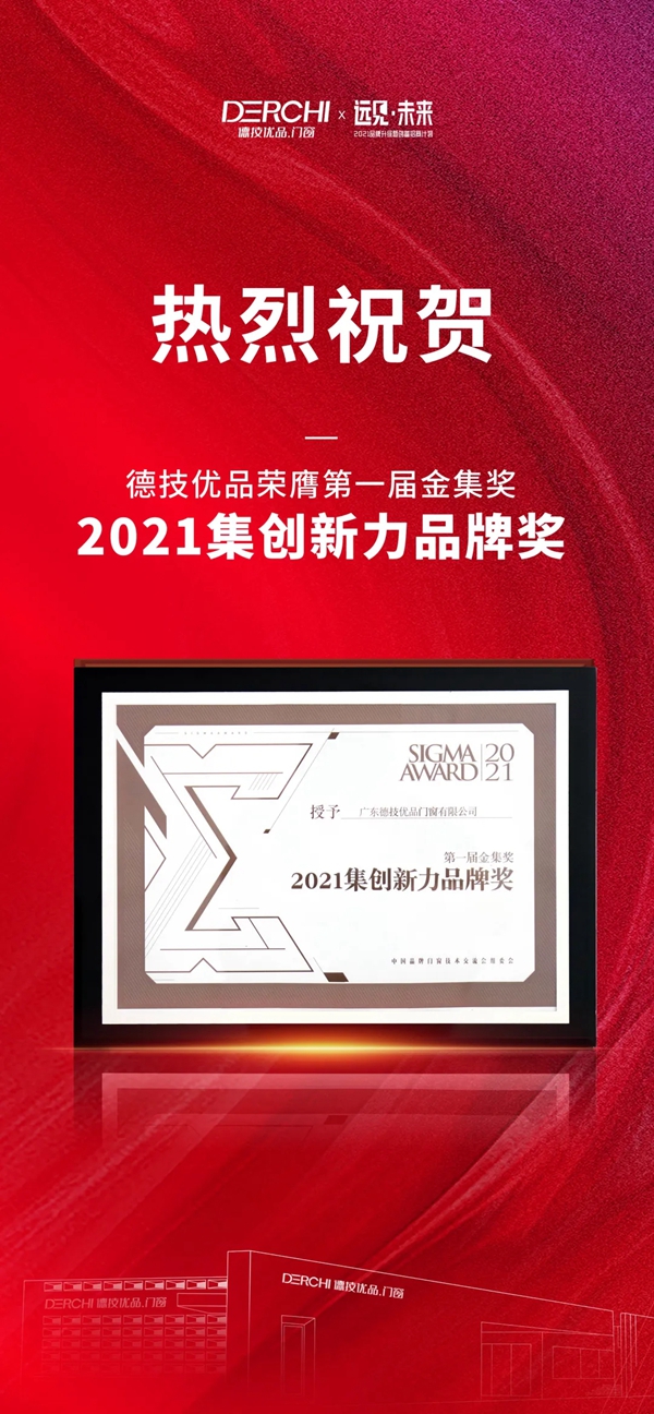 德技优品门窗斩获“金集奖2021集创新力品牌奖”