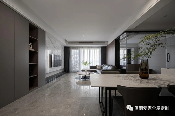 佰丽爱家全屋定制|140㎡现代风3居室，集办公、休息于一体的设计
