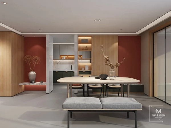 玛格全屋定制|184m²禅意新中式新房，绝美轻奢，每一面都很美！