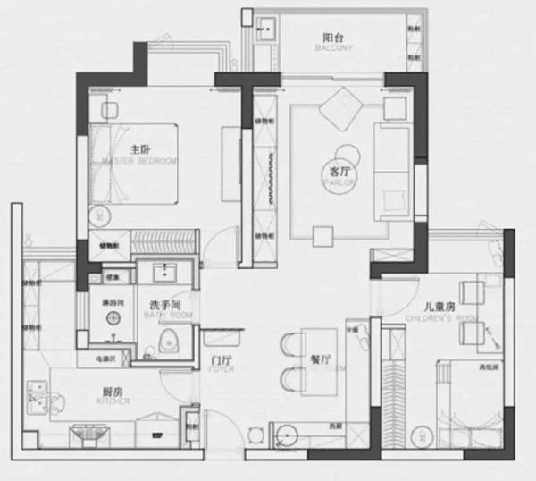 卡诺尼全屋定制|90㎡现代北欧两居室，家的美好从这里开始！