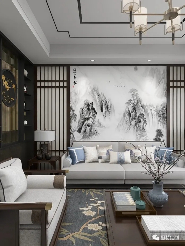 冠特定制家具新中式装修风格 | 玄关设计尽显韵味！