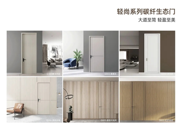 新标门窗新品 轻尚系列碳纤生态门正式上市