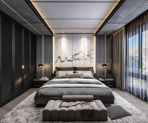 法狮龙客厅吊顶|145m² 悦尚无主灯设计+光影美学