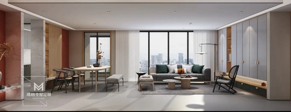 玛格全屋定制|184m²禅意新中式新房，绝美轻奢，每一面都很美！