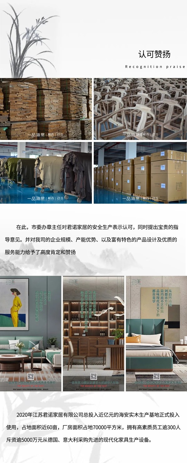 海安市委办，暨滨海新区领导走访调研【江苏君诺家居海安有限公司】