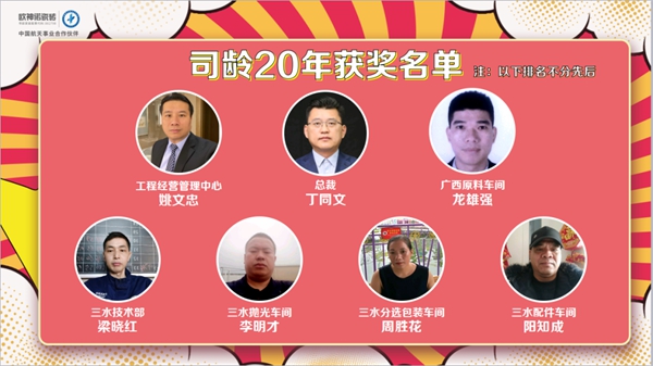 欧神诺瓷砖23载生生不息|2021年司龄颁奖典礼圆满结束