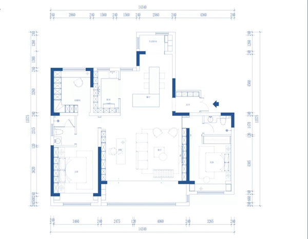玛格全屋定制|这套165m²新房，同事们忍不住惊呼，这是什么神仙设计！