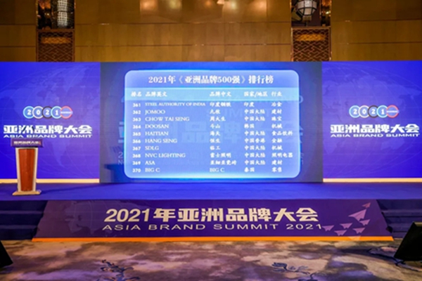 厉害了亚细亚磁砖！连续6年蝉联亚洲品牌500强！