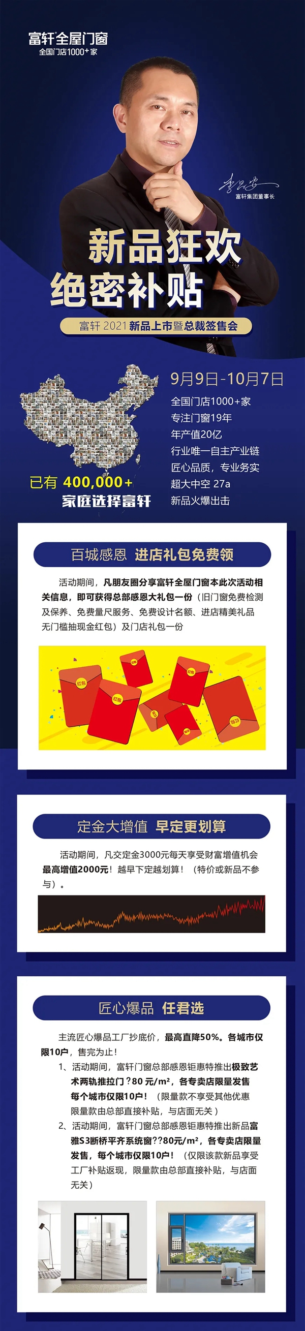 富轩全屋门窗新品狂欢节精彩多多，心动不如行动！