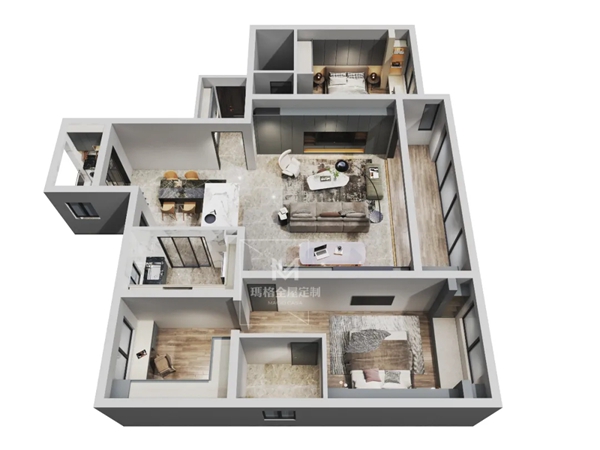 玛格全屋定制|这套165m²新房，同事们忍不住惊呼，这是什么神仙设计！