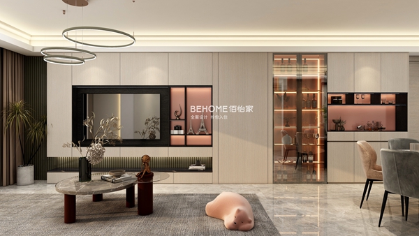 佰怡家全屋家居：120㎡的暖色极简风格调与温馨并行
